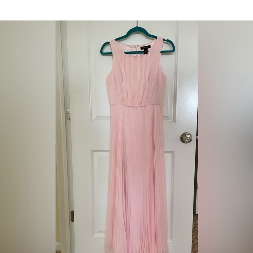 White House Black Market Light Pink Maxi Dress - Picture 3 of 8
